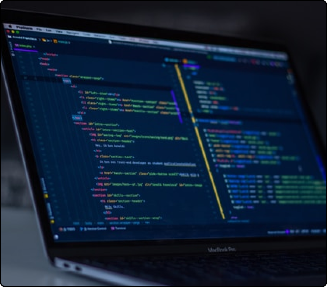 computer showing code
